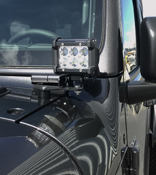 Jeep JL Wrangler A-Pillar Light Brackets - Click Image to Close